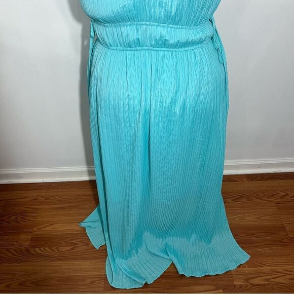 Zarr Collection‎ Aqua Strappy Maxi Dress -- 16 - Picture 11 of 15